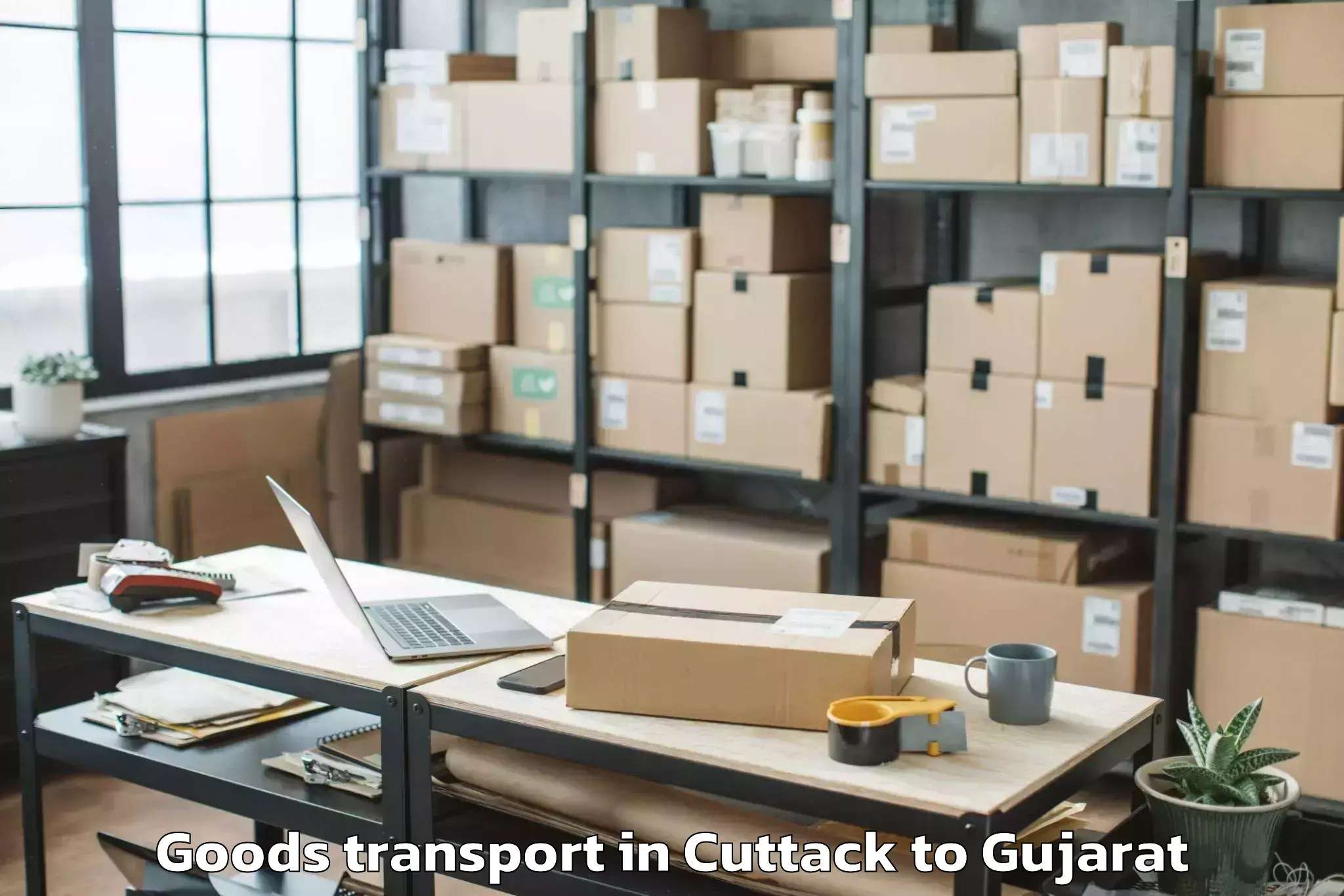 Top Cuttack to Vaghodia Goods Transport Available